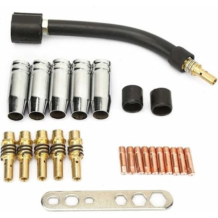 24 stk 0,8 kontakt MIG kontakt sveisekontakt sveiser forbruksmateriellsett kompatibelt for Binzel 15AK sveisebrenner G