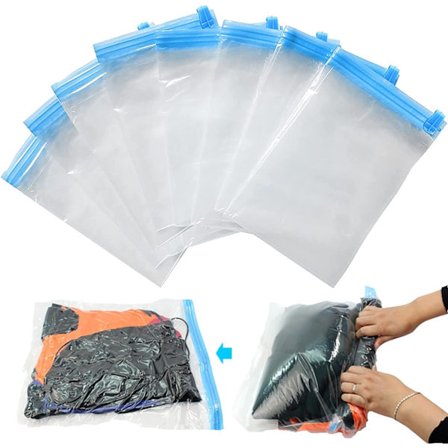 8 kpl Tyhjiöpusseja Käsikäyttöinen Tyhjiöpussi Käsin Rullattava