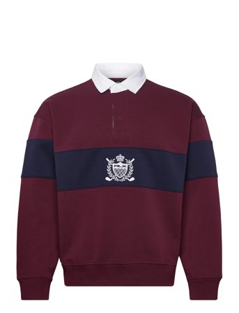 Ralph Lauren Golf Relaxed Fit Crest Rugby Sweatshirt - Burgundy - XL