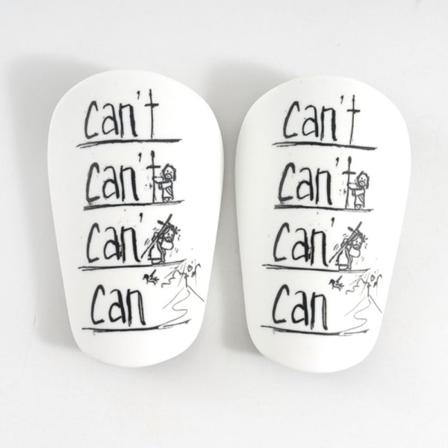 1 par mini skinnebenskinner Fodbold skinnebenskinner - White-Black S