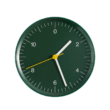 HAY Wall Clock, Grön Klockor Unisex Ø26,5 X D3,6 cm