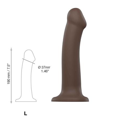 Bøjbar Dildo Dual Density Large - 19 cm - Vuxen.se - Air pressure stimulator, klitoris vibratorer, dildoer, lystkugler, magic wand & æg.