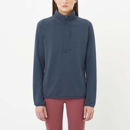 Salomon - Midlayer mit halbem Reißverschluss Damen Essential Lightwarm - Blue Nights