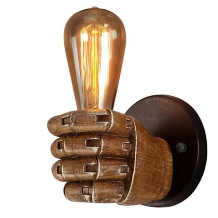 Vägglampa - TD - E27 - Industriell stil - LED - Svart - Inomhus