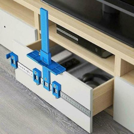 Trædyvel Træbearbejdning Jig Boreguide Skab Håndtag Knapper Skabelon Locator