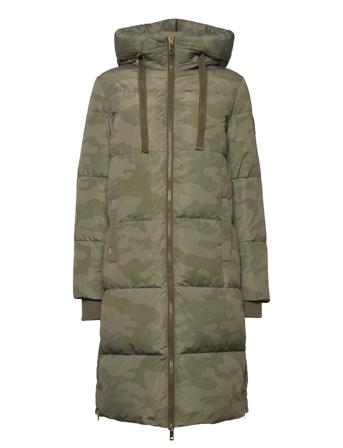 Nova Printed Down Jacket Topattu Pitkä Takki Khaki Green MOS MOSH