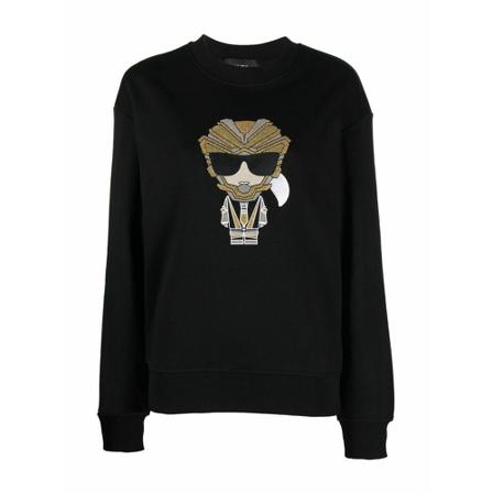 Karl Lagerfeld, Sweatshirts Czarny, Kobieta, Rozmiar: L