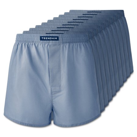 AirFeel | 10-Pack Light Blue Loose-fit Encased Cotton Boxers for Men - Woven Boxers