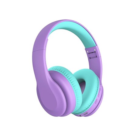 Lila Bluetooth Hörlurar med Volymbegränsning för Barn