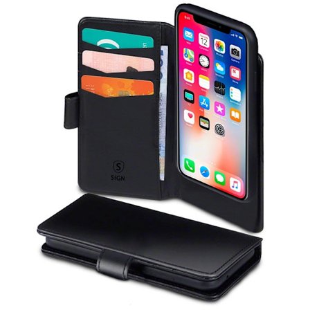 2-i-1 pung etui til iPhone 12/12 Pro - Sort