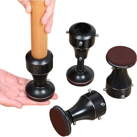 Justerbar stolhöjare för stolar, bord, soffor, sängfötter, diameter från 1,20" till 1,57", kraftig lyfthöjd från 2,7" till 4", 0°~45° vridbar 