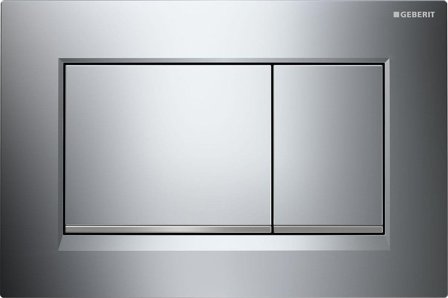 Geberit Sigma 30 Betjeningsplade dobbelt flush Blank krom, Badeværelse