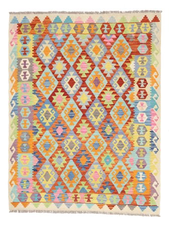 Mały Kilim Afgan Old Style Dywan 154X198 Wełna