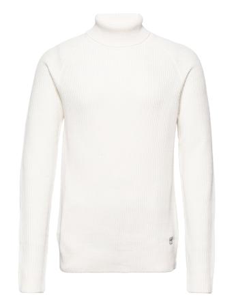 Jjpannel Knit Roll Neck Pre White Jack & J S