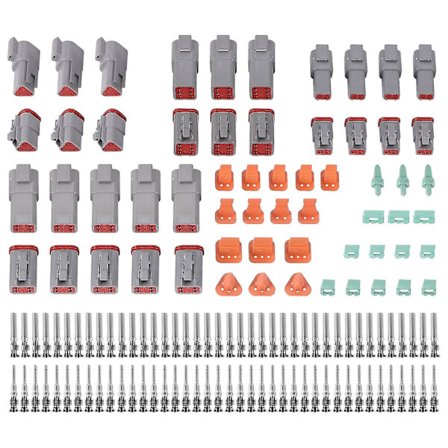 140 stk. Deutsch Dt-serie Vandtæt Kit Dt06-2/3/4/6s Dt04-2/3/4/6p Bilforseglet Stik med Pin