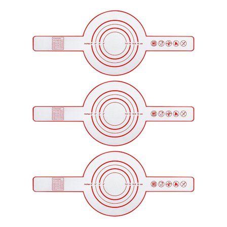3 stk. Silikon Bakematte Non-Stick Brødslynge Gjenbrukbar Matvaregodkjent Brødmatte med Langt Håndtak for Hjemmekjøkken