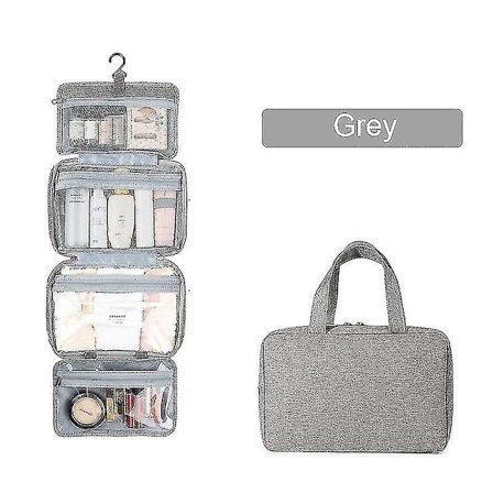 Necessär Resenecessär med Hängande Krok Vattentålig Sminkväska Kosmetikaväska