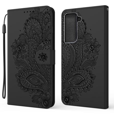 Samsung Galaxy S21 Plus - Flower Mandala Fodral - Svart Black Svart