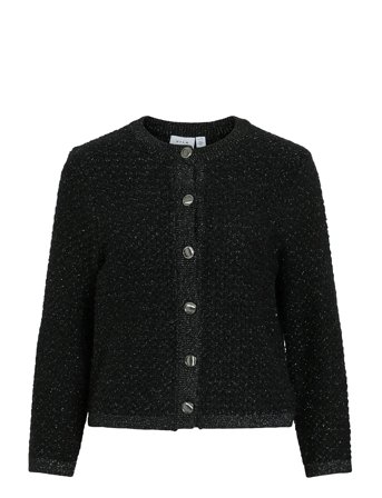 Vimalay O-Neck L/S Button Knit Cardigan Black Vila