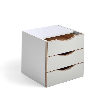 Schubladeneinsatz RICO, 3 Schubladen, grau