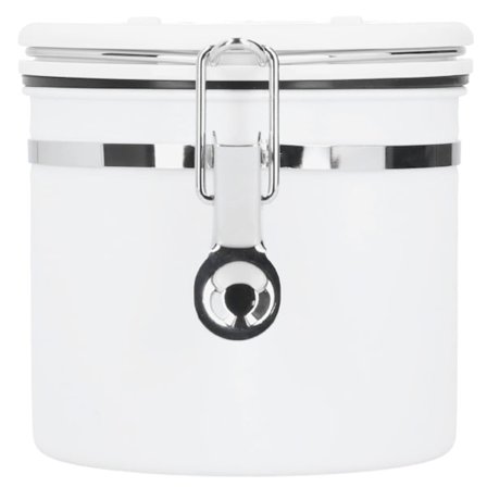 Lufttæt beholder i rustfrit stål til kaffe, mel og sukker med udløserventil