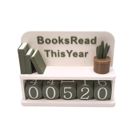Bokhylla Dekor Bok Lästa Böcker Detta År Räknare