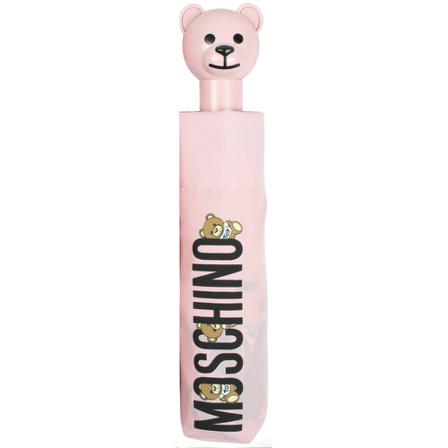 Moschino Bear O20mo23 logo umbrella Pink, Dame, Størrelse: ONE Size