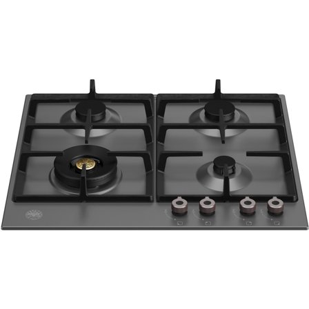 Bertazzoni Professional P604LPRONE gaskomfur 4 brændere, matsort, 60 cm - Matsort, pantone process black c | KitchenOne