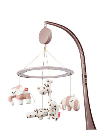 Musical Mirror Mobile Sleepy Pink D By Deer