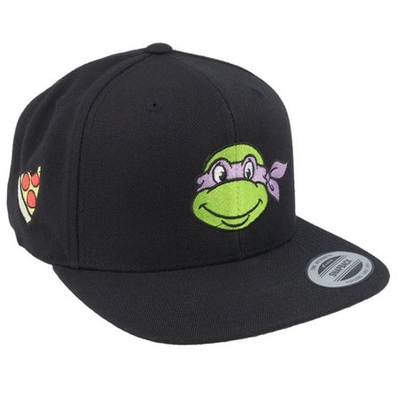 TMNT - Svart snapback Keps - "Donatello Face Black Snapback " @ Hatstore