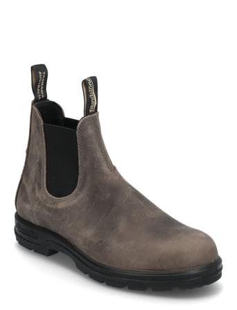 Bl 2446 Elastic Sided Boot Lined Designers Boots Chelsea Boots Grey Blundst