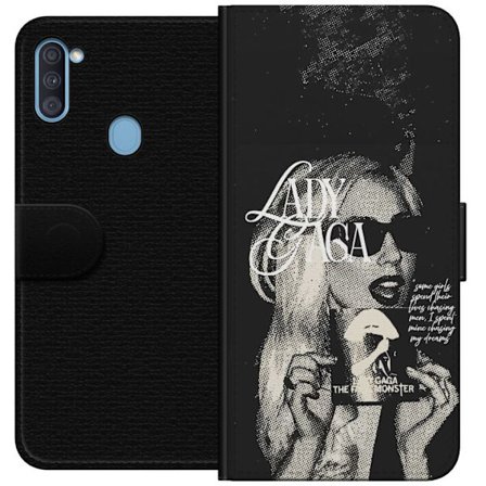 Yhteensopiva Lompakkokotelo Samsung Galaxy A11 Lady Gaga mustavalkoinen retrojuliste aurinkolaseilla ja pop-taide-estetiikalla
