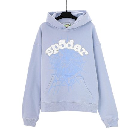 Sp5der Hip-hop Sångare 3D-tryckt Sweatshirt Herr & Dam, Hoodie Set [HK] Blå Hoodie blå hoodie