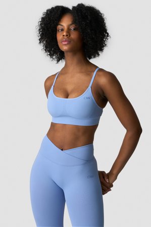 ICANIWILL - Ignite Seamless Adjustable Sports Bra Soft Blue - Sports-BH - Damer - Træningstøj fra ICIW