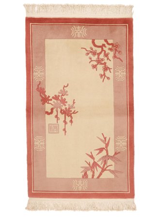 Oosters China 90 Line Vloerkleed 91X152 Beige/Bruin Wol, China