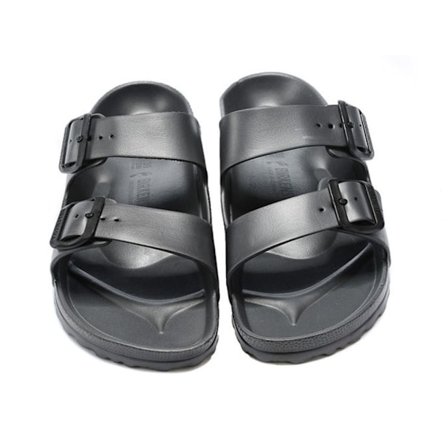 Herr sommar sandaler platta svarta EU44