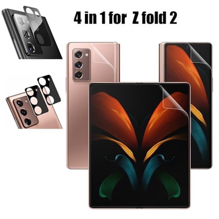4-in-1 Skärmskydd 2.5D Kameralinsskydd Galaxy Z Fold 2