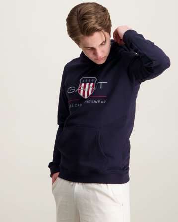 GANT Archive Shield Hoodie Blå Hettegensere/Hoodies Gutt - Kids Brand Store
