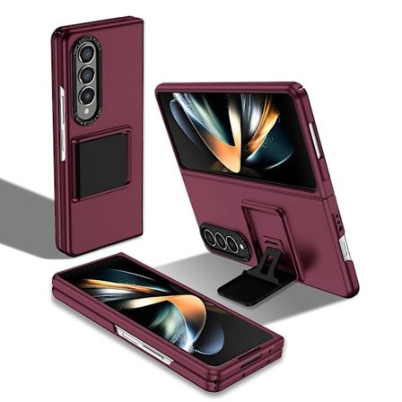 Skal för Samsung Galaxy Z Fold 6 5G, Hårt PC-material Stötsäkert och Fallsäkert Skyddande Mobilskal för Fold 6 burgundy för Z Flip 6