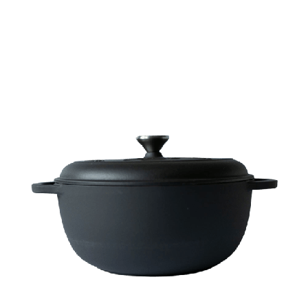 Satake Gjutjärnsgryta emaljerad 3L 22cm Grytor Svart 3 L, 22 cm