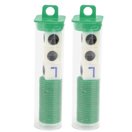 Venstre Højre Center Terningespil 2 Sæt 16mm 3 Terninger 24 Chips Grøn Familieaftener Venner Sammenkomster Fester