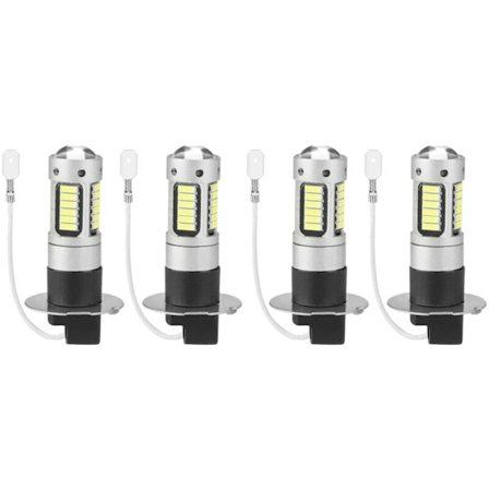 4 stk. H3-serie superlyse LED-tågeforlygtepærer DRL-sæt 6000K hvid