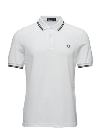 Twin Tipped Fp Shirt Polos Short-sleeved Hvid Fred Perry