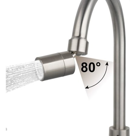 Dual Function 360-Graders Drejelig Køkkenhane Belufter 22mm Hun Gevind Børstet Nikkel (FM22) Børstet Nikkel