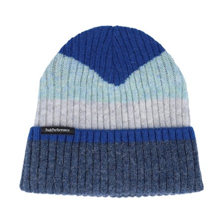 Peak Performance - Blå cuff Beanie - Traverse Hat Azure Ascent/Deluded Vision Cuff @ Hatstore