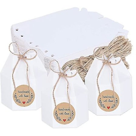 50 stk Papir Godteribokser Sekskantet Form Bryllup Gave DIY