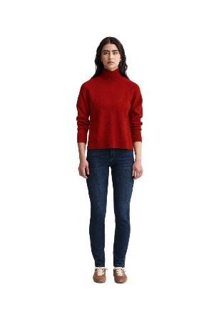 Newhouse Stickad Polotröja Mira Tröjor Dam Röd MEDIUM