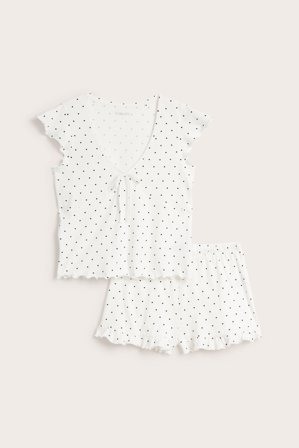 Kappahl | Piżama Offwhite M | Offwhite