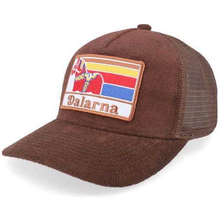 Wild Spirit - Ruskea trucker Lippis - Swedish Dalarna Landscape Terry Brown A-frame Trucker @ Hatstore