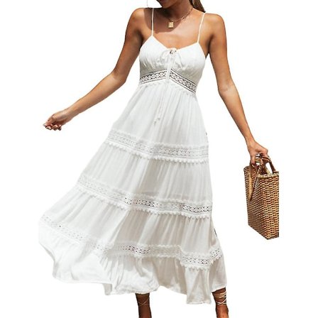 Dam Strappy Cami Spetsklänning Sommarklänning